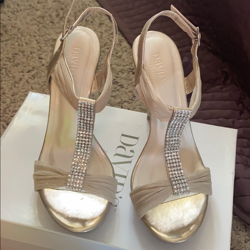 Nude heels David’s Bridal Belize